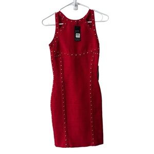 Vertigo red studded body on dress NWT